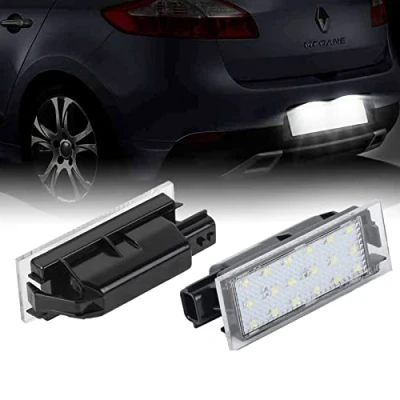 Bild av OZ LAMPE nummerplatta lampor LED registreringsskylt 3528 SMD vit för Renaul t Vel Satis Twingo II Clio III IV Espace Laguna fas Master Megane
