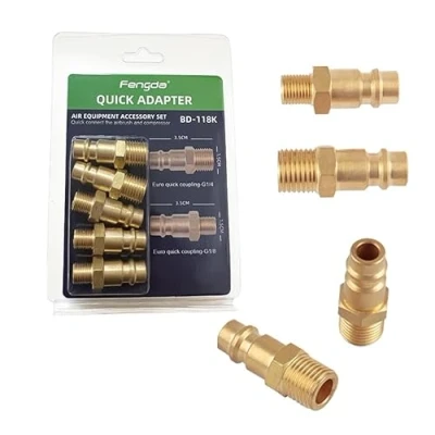 Bild av Fengda Europe snabbkoppling BD 118K med 2 stycken 1/8&quot; adaptrar och 3 1/4 tums