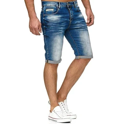 Bild av Redbridge Högkvalitativa jeans, shorts, korta byxor, bermudastretch, blå, 32W