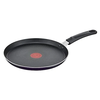 Bild av Tefal D52610 Resist crêpepanna 25 cm säker titan non stick tätning termisk signal temperaturindikator enkel rengöring flame protect teknik svart inte lämplig för induktion