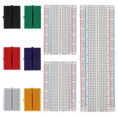 Bild av HUAREW Breadboard kit 170 poäng (6 st) Experimenteringskort + sömlöst 400 (2st) 830 (1 för Arduino och Raspberry Pi