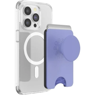 Bild av PopSockets: PopWallet+ för MagSafe Adapterring Ingår Korthållare med integrerad utbytbar PopTop smartphones och fodral Deep Periwinkle
