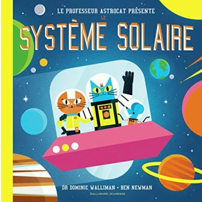 Bild av le professeur Astrocat présente système solaire