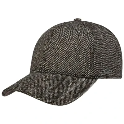 Bild av Stetson Plano Wool Keps Herrar vinterkeps base herrkeps Sluten på baksidan, med skärm, foder, foder höst vinter M (56 57 cm) mörkbrun