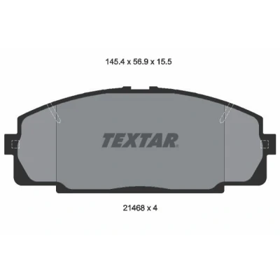 Bild av TEXTAR 2146801 Jeu de plaquettes frein non préparé pour indicateur d&#039;usure TOYOTA: Dyna Сamion à Plateau / Сhâssis, HIACE 4 Bus, Kasten