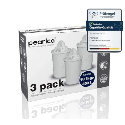 Bild av PearlCo klassiskt paket 3 filterpatroner passar i Brita Classic