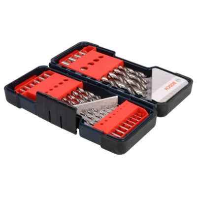 Bild av Bosch 18 delars Toughbox HSS G metallborrsats, DIN 338, 135 1; 1,5; 2; 2,5; 3; 3,5; 4; 4,5; 5; 5,5; 6; 7; 8; 9; 10 mm