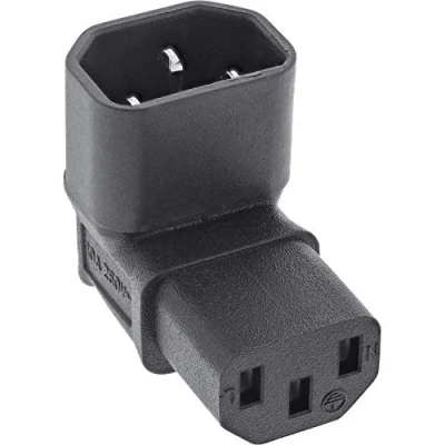 Bild av InLine® 16723F nätadapter IEC 60320 C14/C13, upp/nervinkel, 3 pol. kalla enheter