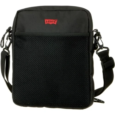 Bild av Levi&#039;s DUAL Strap North South Crossbody Unisex Axelremsväska, Storlek: One Size, Regular black