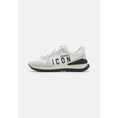 Bild av DSQUARED2 ICON Sneakers, Storlek: 40, Bianco/nero/rosso Kalvskinn