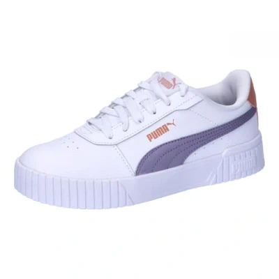 Bild av Puma flicka Carina 2.0 Jr Sneaker, vit blek plommon Deeva Peach, 5 UK