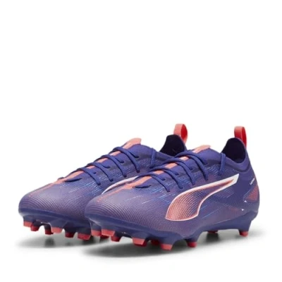 Bild av Puma Ultra 5 PRO FG/AG JR Unisex Fotbollsskor fasta dobbar för barn, Storlek: 37, Lapis lazuli/white/sunset glow Textil/syntet