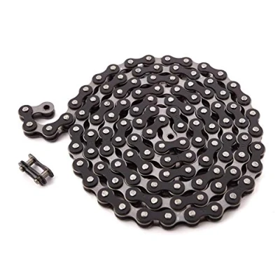 Bild av KHE BMX/FIXIE kedja 1/2 tum x 1/8 112 länkar vänster endast 385 g med kedjelås I4 många färger (svart)