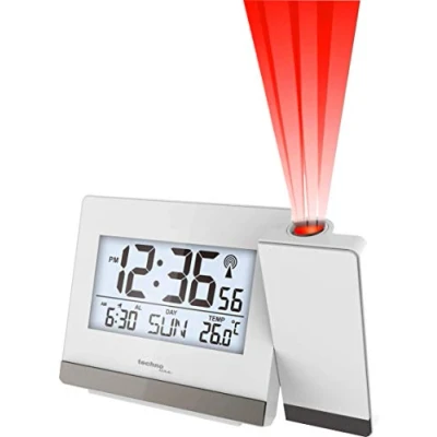 Bild av technoline WT538w trådlös projektionsväckarklocka, vit, 15 cm x 9 1,5