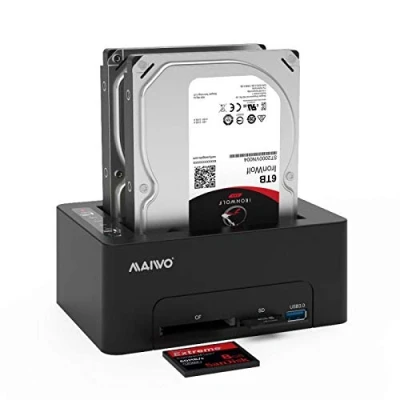 Bild av Maiwo K3082CR USB C 3.1 GEN1 5Gbps Dockningsstation för 2st 2.5&quot; 3.5&quot; SATA HDD SDD upp till 14TB Extern Hub