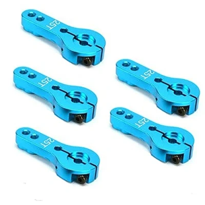 Bild av WANGCL 5 st 25T servohorn aluminium arm 35 mm för RC bil banderoll monster lastbilar kompatibel med FUTABA GM995 GM996R Servo blå
