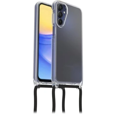 Bild av OtterBox React Necklace skal för Samsung Galaxy A15 / 5G, ultratunnt, skyddande med justerbart och avtagtart halsband, testad till militärstandard, Klar