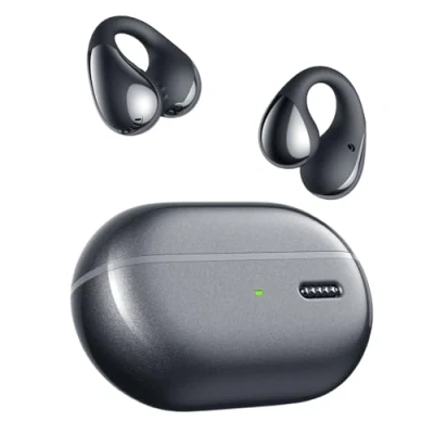 Bild av SoundPEATS PearlClip Pro trådlösa hörlurar Bluetooth 5.4, open ear clip on hörlurar, 12 mm dubbelmagnetdrivrutin, Filmläge 3D ljud, dynamisk EQ, IPX5 Sporthörlurar, 24 tim spelningstid, Snabbladdning