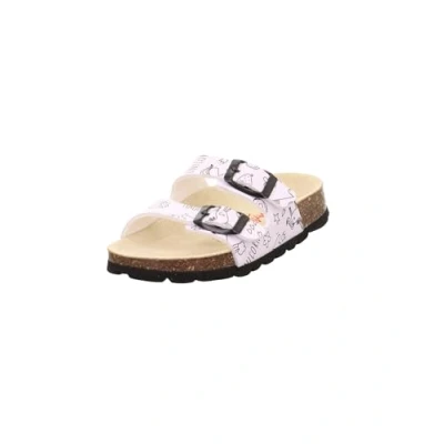Bild av Superfit Flicka Fussbettpantoffel tofflor, Weiß Schwarz 1060, 26 EU Large