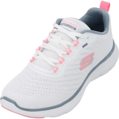 Bild av Skechers Dam Flex Appeal 5.0, Pink Mesh/Yellow trim, 2 UK, Rosa nät gul 35 EU