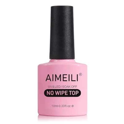 Bild av AIMEILI Nagellack Top Coat, Topp Gel Transparent Blötläggning UV LED 10ml
