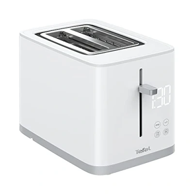 Bild av Tefal TT6931 Sense brödrost 7 rostningsnivåer digital display nedräkning uppvärmning/upptining smullåda stoppknapp vit