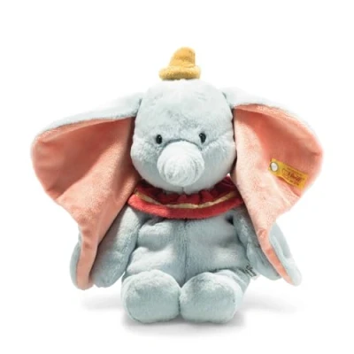 Bild av Steiff gosedjur Dumbo från Nalle Puh, sött mjukisdjur, pojkar, flickor och spädbarn 0 månader, mjuka Cuddly Friends Disney Orig, elefant 30 cm, 024559, ljusblå