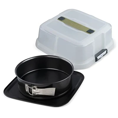 Bild av Moule à charnière rond 23 cm avec couvercle de transport Zenker Bake Click and Go ref. 7906