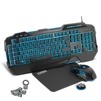 Bild av EMPIRE Gaming Hellhounds PC Pack English Keyboard Mouse Mousepad Software programmable LED RGB backlighting 7200 DPI Windows compatible