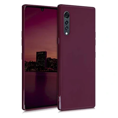 Bild av kwmobile TPU silikonfodral kompatibelt med LG Velvet mjukt flexibelt skyddande telefonskydd Bordeaux Violet