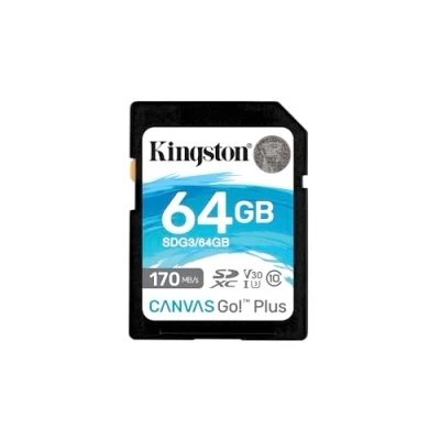 Bild av Kingston Canvas Go! Plus SD kort 64 GB SDXC 170R C10 UHS I U3 V30