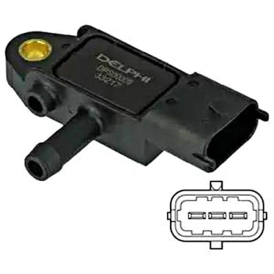 Bild av DELPHI DPS00009 Capteur, pression des gaz échappement OPEL: Zafira B, Vectra C Caravan, Meriva A, SUZUKI: SWIFT 4, 3, SX4 I 5 portes