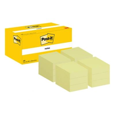 Bild av Post it 653 Anteckningar 38 x 51 mm 300 ark (3 100) kanariegul