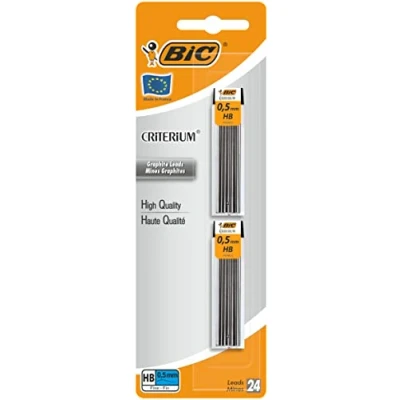 Bild av Bic grafitkoppel 0,5 mm HB, 2 blåsförpackningar med 12 ledningar