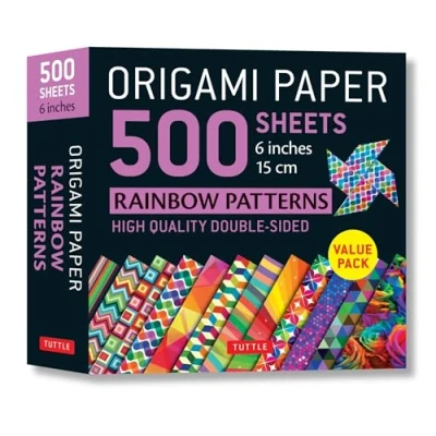 Bild av Origami Paper 500 Sheets Rainbow Patterns 6 inch (15 cm): Tuttle Paper: Double Sided Printed with 12 Different Designs (Instructions for Projects Included)