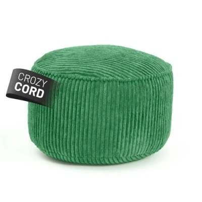 Bild av Lumaland sittsäck Pouf av snöre kompakt 50 l gaming puff med 3 i 1 funktion: bekväm pall, praktiskt bord och snygg fotpall inomhus Ø 25 x 45 cm [mörkgrön]
