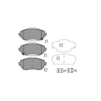 Bild av KAVO PARTS KBP 9123 Jeu de plaquettes frein avec indicateur d&#039;usure TOYOTA: Auris Break, 5 portes, Corolla XI Berline