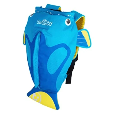 Bild av Trunki PaddlePak vattentät barn badväska koralltropisk fisk (rosa), Tang kirurg (blå), 37 cm, Barnryggsäck
