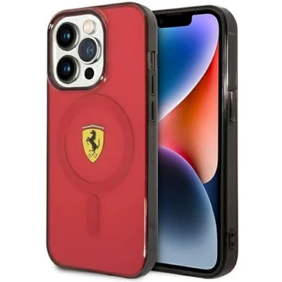 Bild av Ferrari FEHMP14XURKR fodral för iPhone14 Pro Max 6,7 tum rött hårt genomskinligt