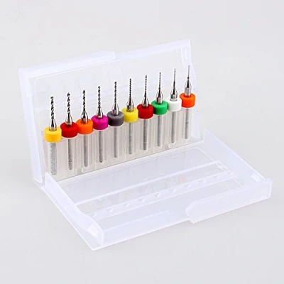 Bild av Yosoo 10 st PCB tryckt kretskort karbid, mini mikro borrbit, borruppsättning, 0,3 mm till 1,2 för CNC PCB, 1 set