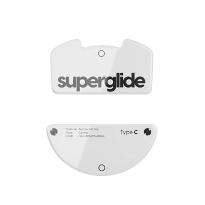 Bild av Superglide 2 Ny kontrollerbar hastighet texturerad yta slätaste musfötter/glider tillverkad med ultrastark glas slät och hållbar sula för Razer Viper V3 Pro [Vit]