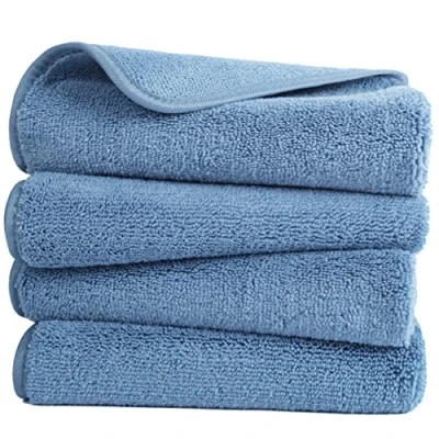 Bild av Polyte Handduk snabbtorkande, luddfri mikrofiber 4 set blŒ 40 x 76 cm