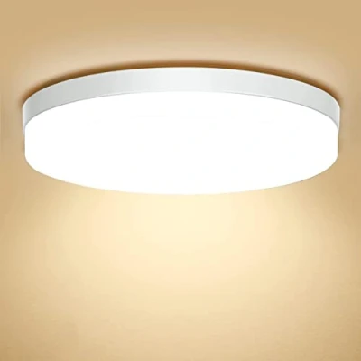 Bild av Ouyulong LED taklampa med tak, 36 W, 4 250 LM, 3 000 K, varmt taklampa, IP54, vattentät, rund för vardagsrum, sovrum, kök