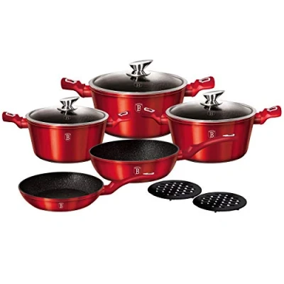 Bild av 10 pcs cookware set, Metallic Line Burgundy Edition
