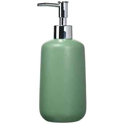 Bild av Allstar Olinda, påfyllningsbar tvåldispenser i konisk form, handtvåldispenser matt finish, tillverkad av keramik, kapacitet 500 ml, 8 x 20 7,7 cm, grön