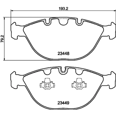 Bild av HELLA 8DB 355 009 921 Jeu de plaquettes frein préparé pour indicateur d&#039;usure BMW: X5