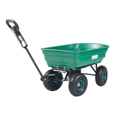 Bild av pro.tec Boldervagn Corfinio transportvagn med lutningsfunktion, 111 x 51 50 cm, luftdäck, max 250 kg, trädgårdsvagn, grön och svart