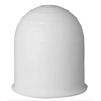 Bild av Dragkrokskoppling, 50 mm gummi/plast, dragkrok, skyddskåpa, kulhuvud för släpvagn, personbil, lastbil, RV (lock vit)