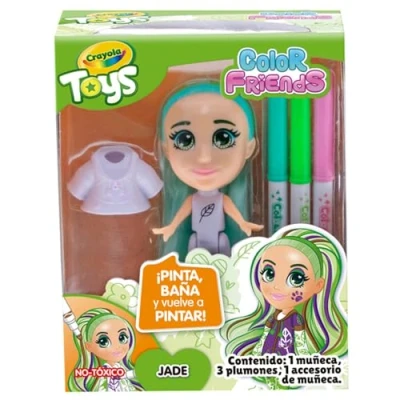 Bild av CRAYOLA Färg &#039;n&#039; stil vänner: Jade &amp; styla din egen docka, om och igen! (Inkluderar magiska pennor för torrtorkning Perfekt barn i åldern 3+