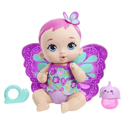 Bild av My Garden Baby Feed and Change Butterfly Doll (30 cm / 12 Inch), Reusable Diaper, Removable Clothes &amp; Wings, Multicolour, Gift for Kids 3Y+, GYP10